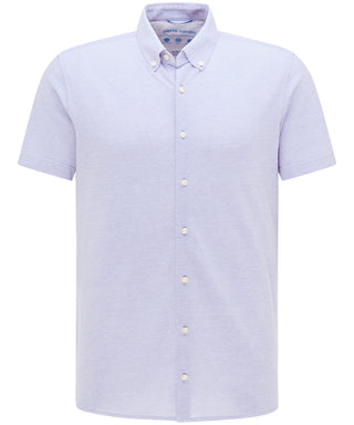 PIERRE CARDIN Slim Fit Kurzarm Hemd - Silver Mist Blue - 3621 27460.9001
