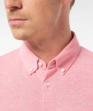 PIERRE CARDIN Slim Fit Kurzarm Hemd - Blush Linen Pink - 3621 27460.9077