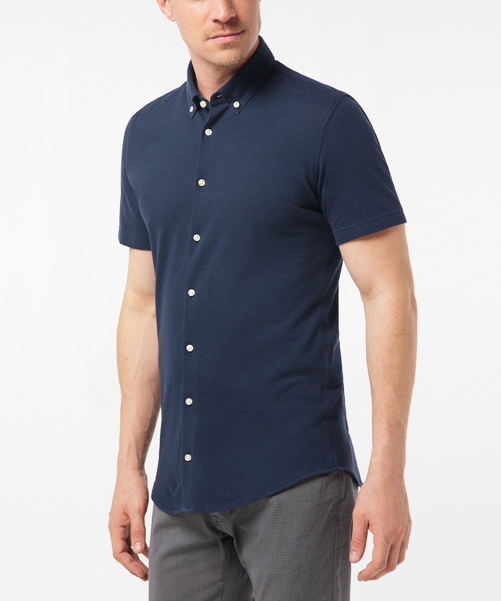 PIERRE CARDIN Slim Fit Hemd Kurzarm - Midnight Navy Blue - 3621 27460.9081