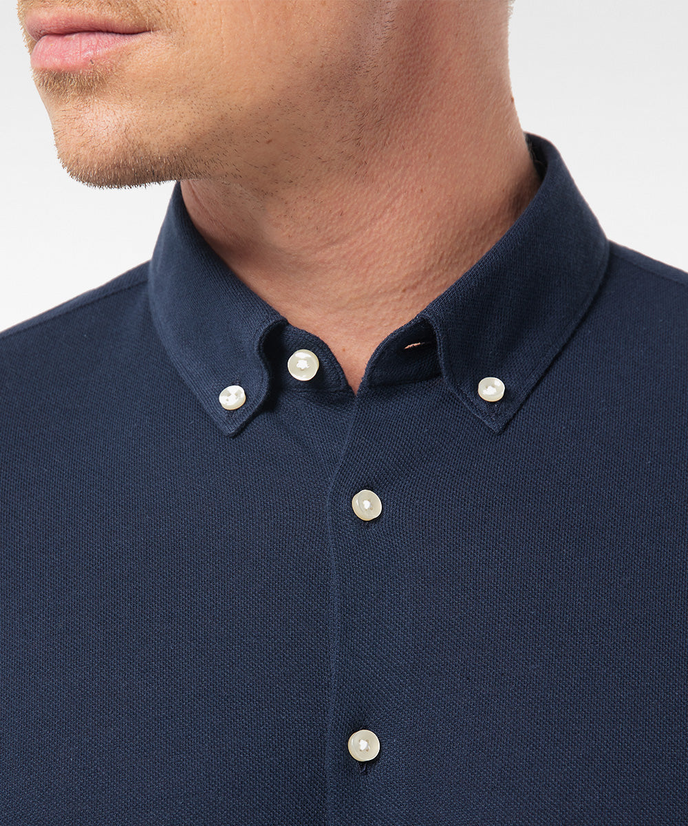 PIERRE CARDIN Slim Fit Hemd Kurzarm - Midnight Navy Blue - 3621 27460.9081 von Pierre Cardin