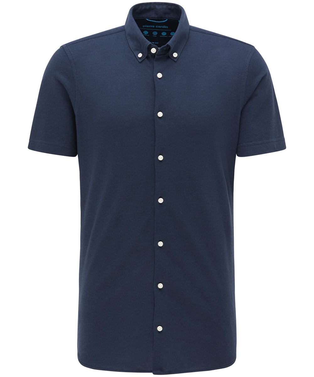 PIERRE CARDIN Slim Fit Hemd Kurzarm - Midnight Navy Blue - 3621 27460.9081