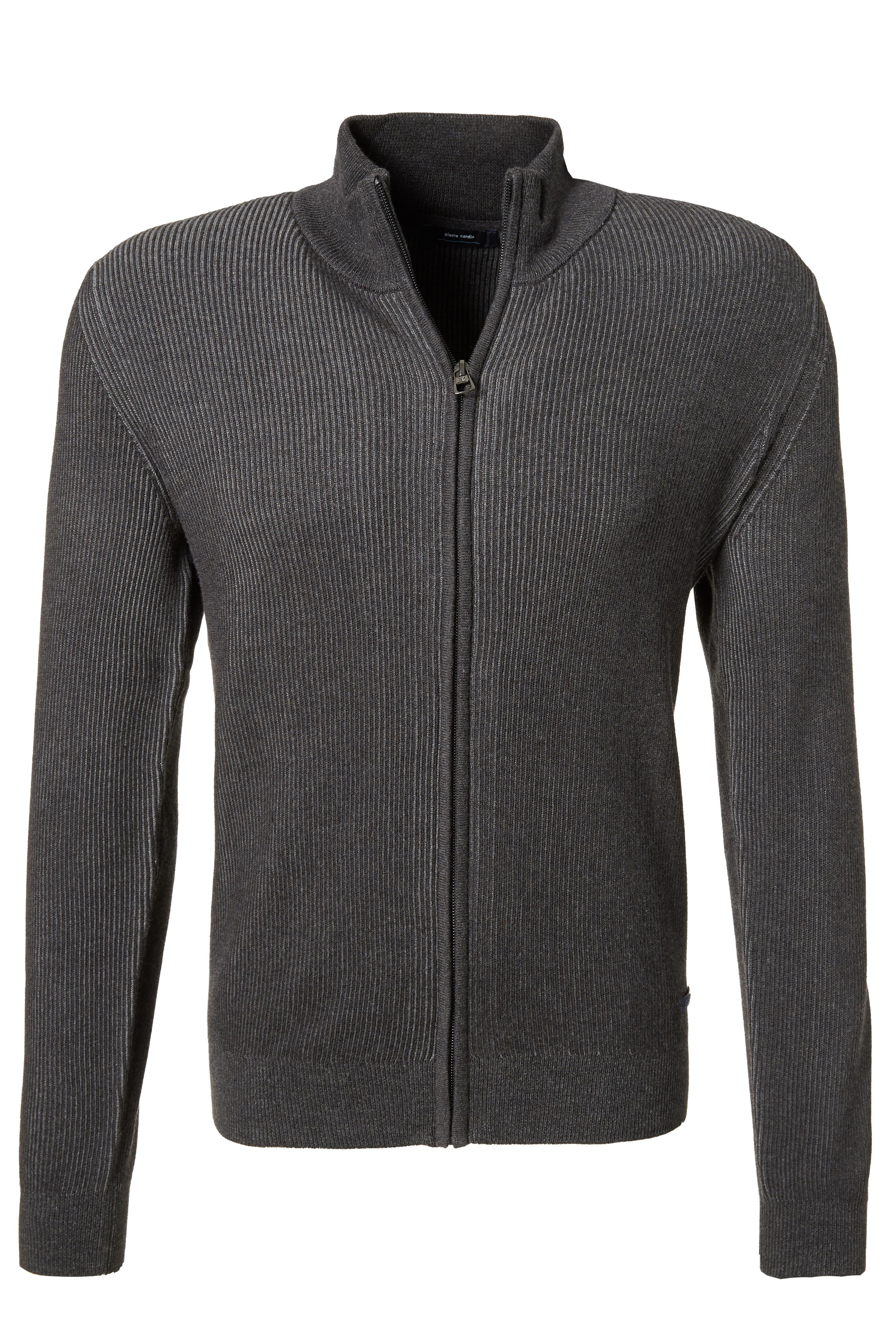 PIERRE CARDIN Travel Comfort Strickjacke Stehkragen - Smoky Thunder Gray - 55329 12549.2100