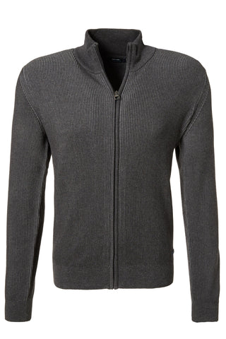 PIERRE CARDIN Travel Comfort Strickjacke Stehkragen - Smoky Thunder Gray - 55329 12549.2100