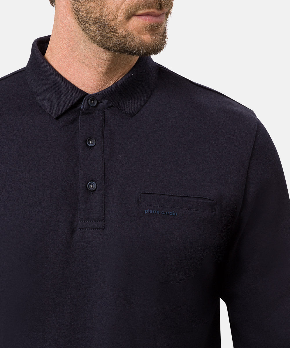 PIERRE CARDIN Poloshirt Langarm - Midnight Navy - 53604 12315.3000 von Pierre Cardin