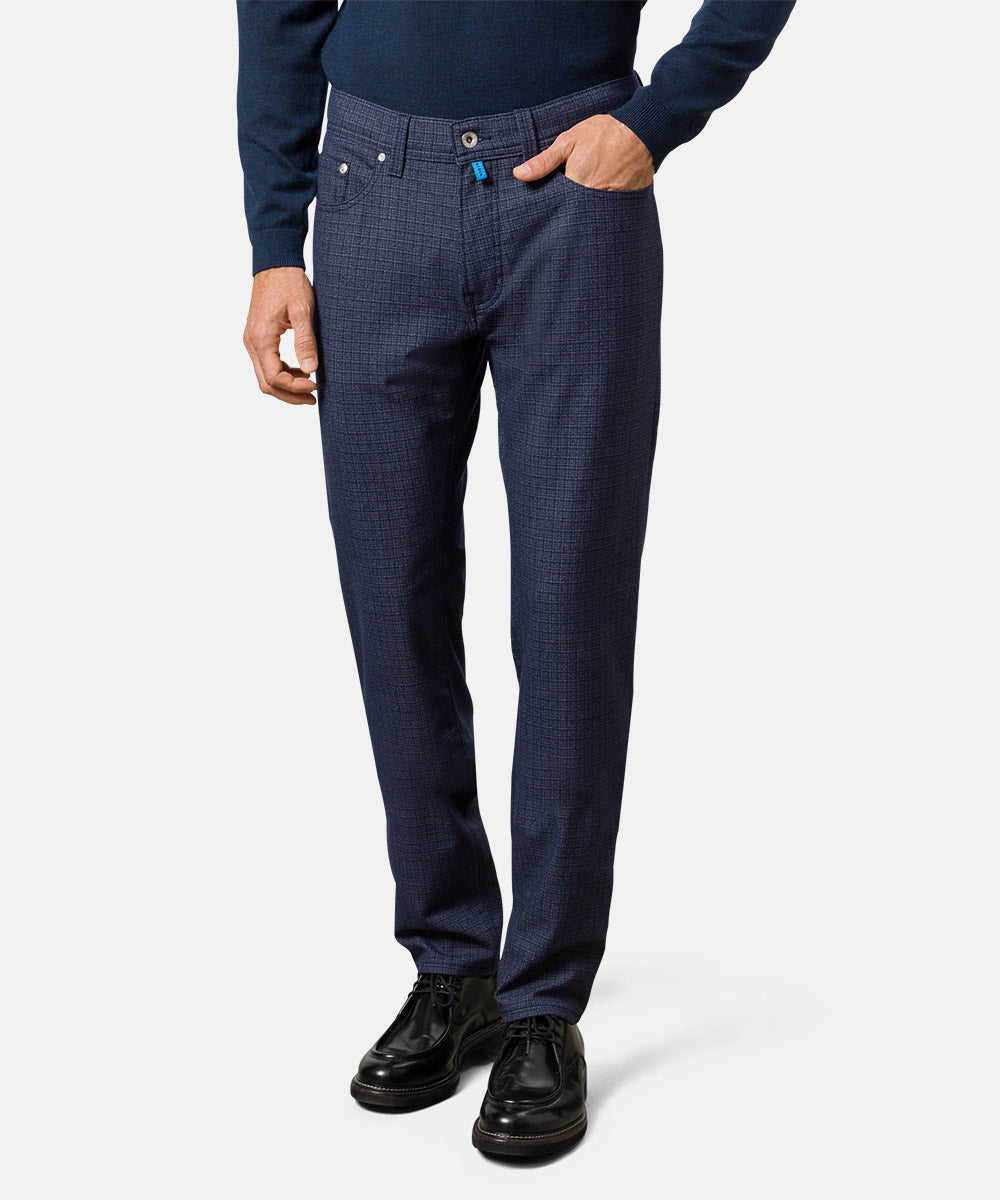 PIERRE CARDIN Lyon Five Pocket - Midnight Check Blue - 3454 4455.64