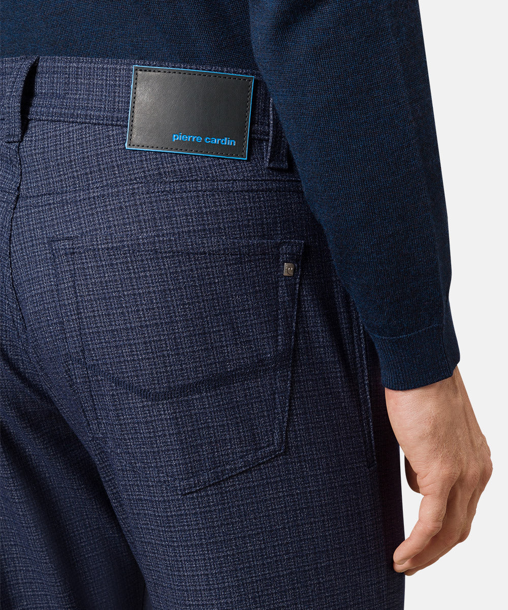 PIERRE CARDIN Lyon Five Pocket - Midnight Check Blue - 3454 4455.64 von Pierre Cardin
