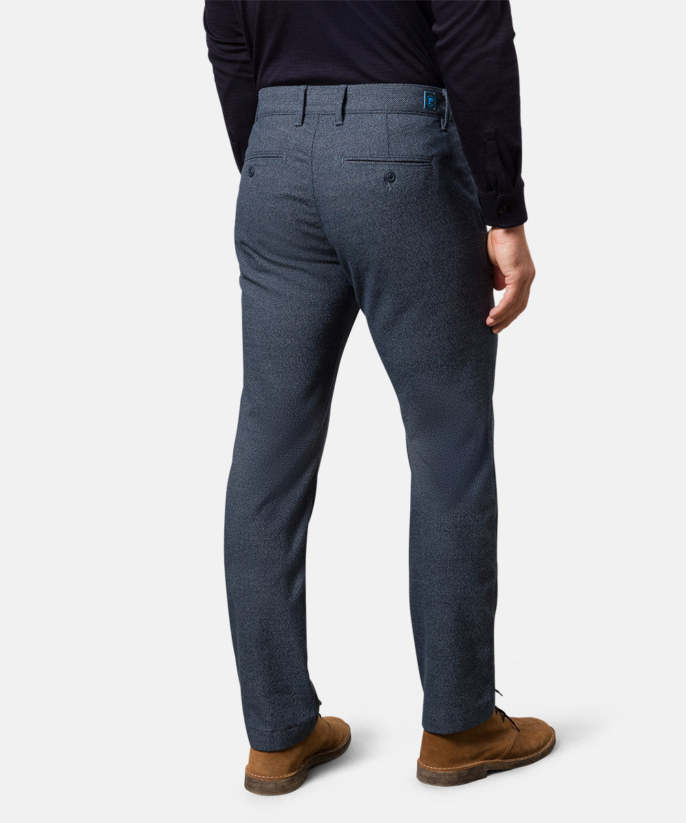 PIERRE CARDIN LYON Chino - Midnight Navy Herringbone - 33747 4816.65 von Pierre Cardin