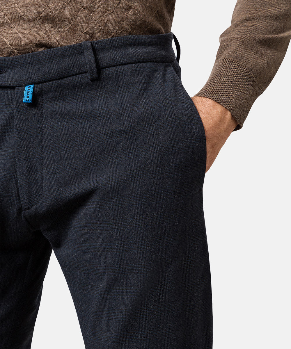 PIERRE CARDIN Antibes Chino - Midnight Herringbone Blue - 3365 4466.68 von Pierre Cardin