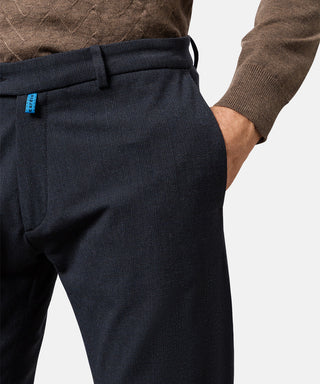 PIERRE CARDIN Antibes Chino - Midnight Herringbone Blue - 3365 4466.68