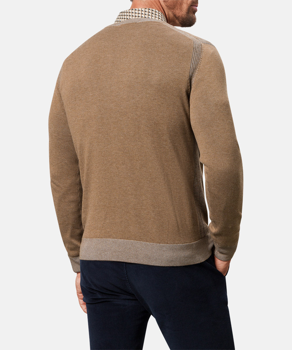 PIERRE CARDIN TRAVEL COMFORT Strickpullover Rundhals - Tobacco Heather Brown - 55300 12548.7304 von Pierre Cardin