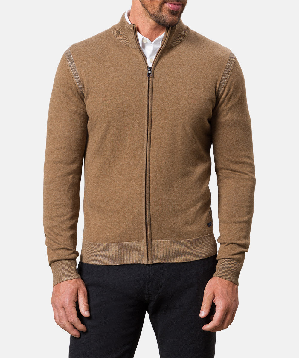PIERRE CARDIN Strickjacke Stehkragen - Caramel Canyon - 55309 12548.7304