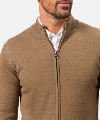 PIERRE CARDIN Strickjacke Stehkragen - Caramel Canyon - 55309 12548.7304