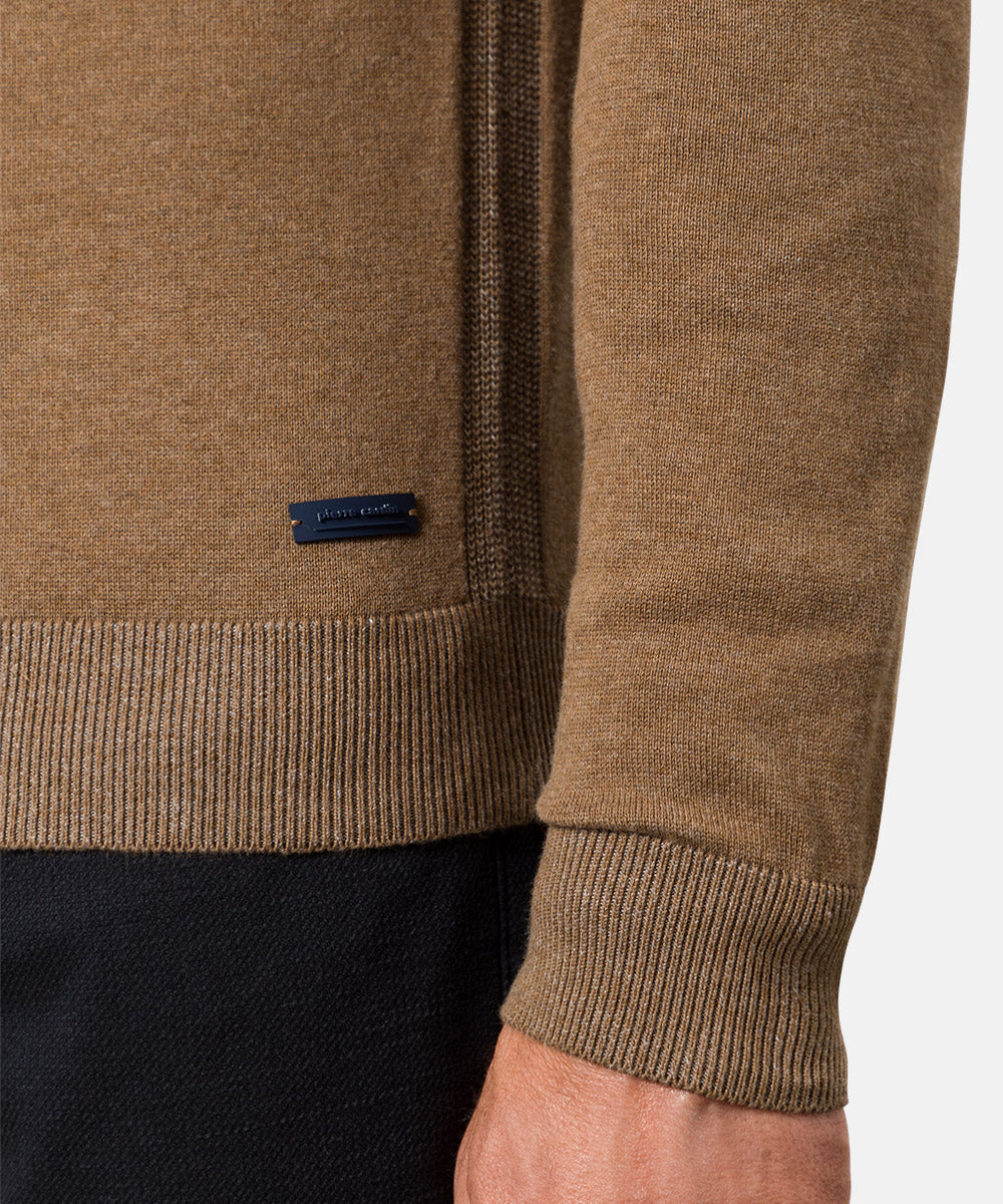 PIERRE CARDIN Strickjacke Stehkragen - Caramel Canyon - 55309 12548.7304 von Pierre Cardin