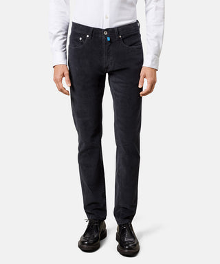 PIERRE CARDIN LYON Cord Hose - Midnight Charcoal Blue - 30947 777.84