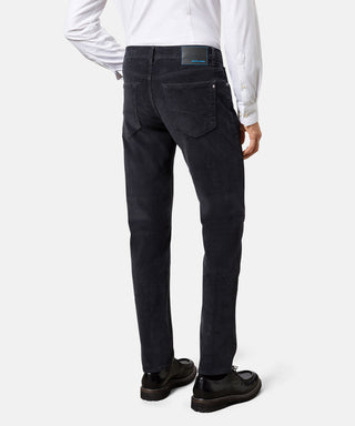 PIERRE CARDIN LYON Cord Hose - Midnight Charcoal Blue - 30947 777.84