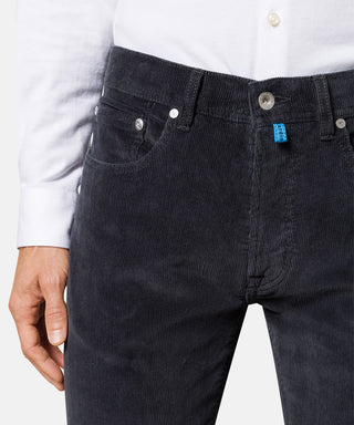 PIERRE CARDIN LYON Cord Hose - Midnight Charcoal Blue - 30947 777.84
