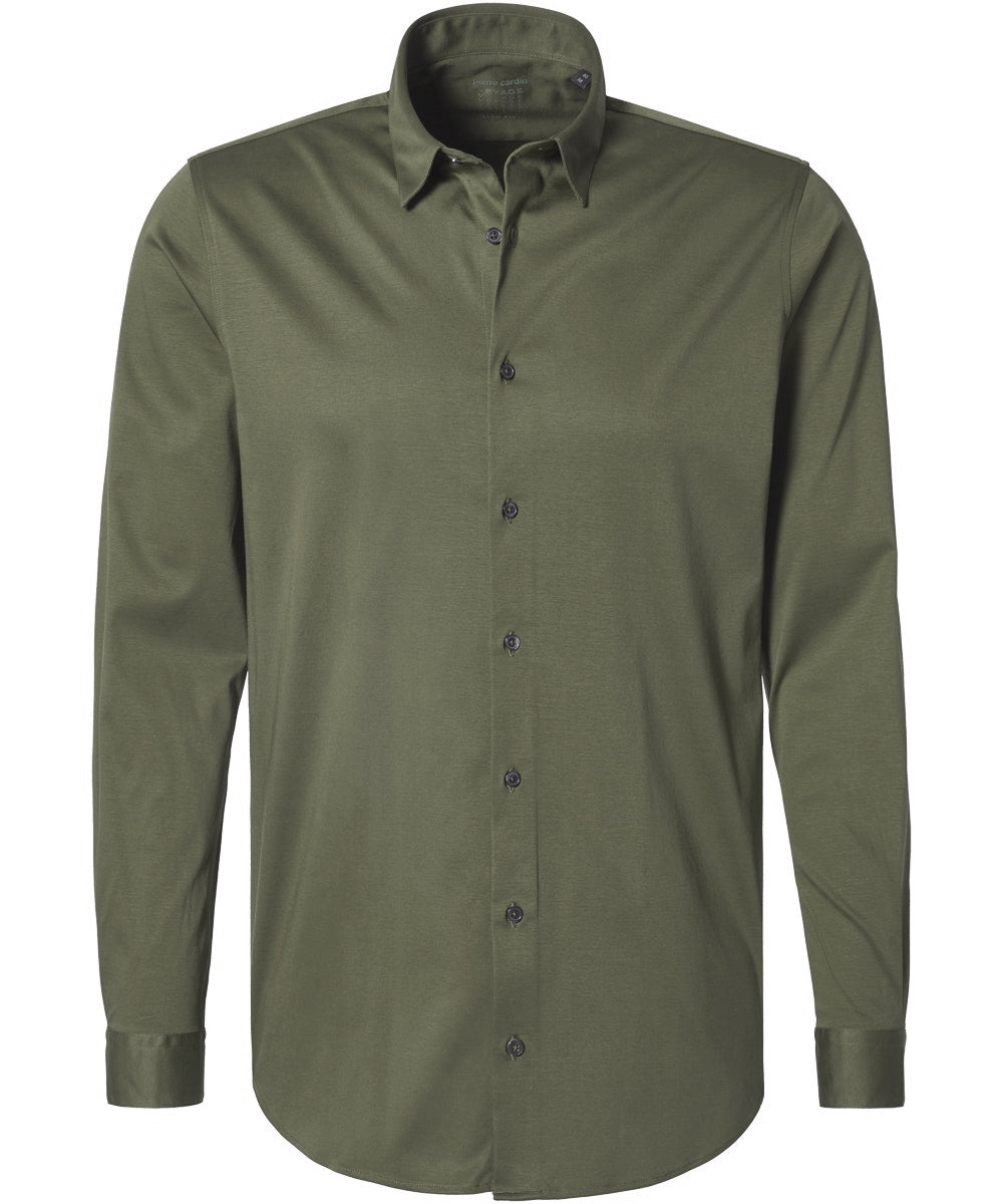 PIERRE CARDIN Slim Fit Hemd Langarm - Olive Grove Green - 8800 26880.9074