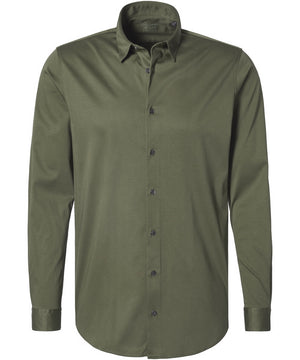 PIERRE CARDIN Slim Fit Hemd Langarm - Olive Grove Green - 8800 26880.9074
