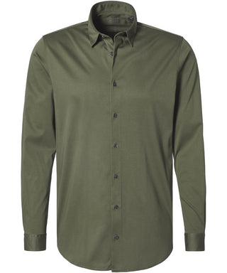 PIERRE CARDIN Slim Fit Hemd Langarm - Olive Grove Green - 8800 26880.9074
