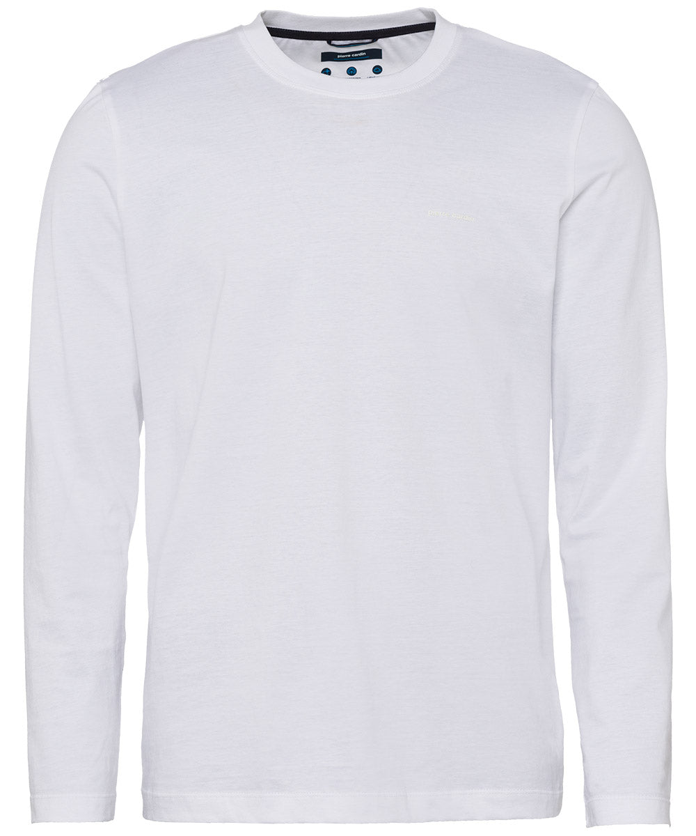 PIERRE CARDIN Longsleeve Shirt Rundhals - Bright Chalk White - 30250 3025.1019