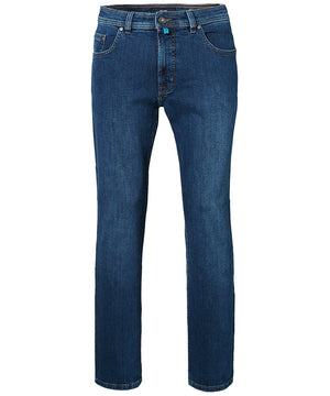 PIERRE CARDIN DIJON Five Pocket - Indigo Stitched Wash - 38800 7001.6812