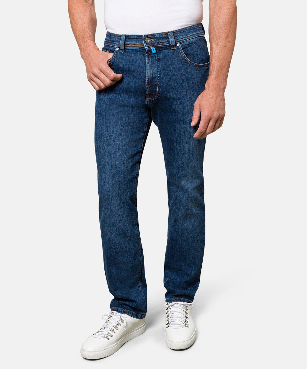 PIERRE CARDIN DIJON Five Pocket - Indigo Stitched Wash - 38800 7001.6812