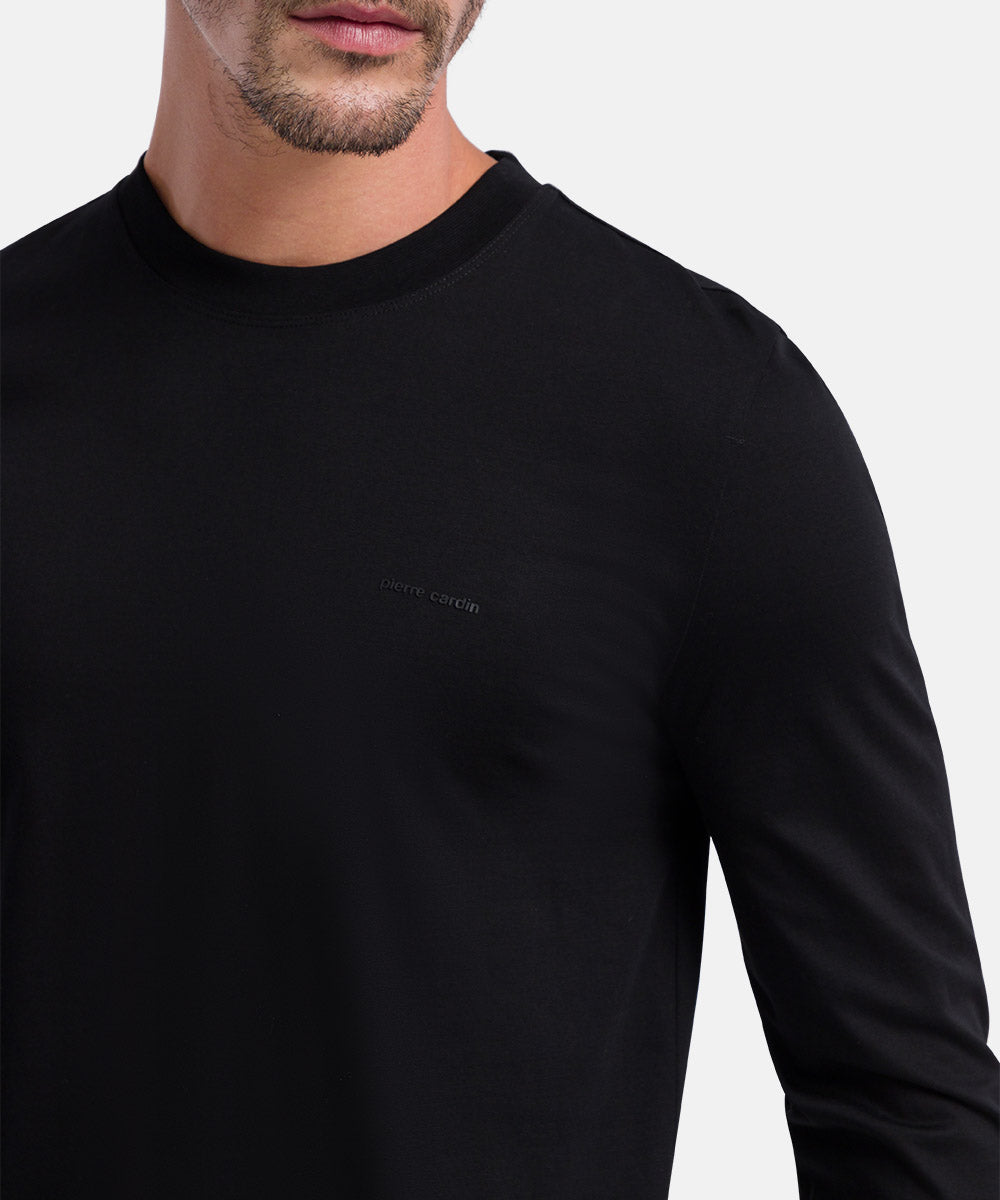 PIERRE CARDIN Longsleeve Shirt Rundhals - Midnight Ink - 30250 3025.9000 von Pierre Cardin