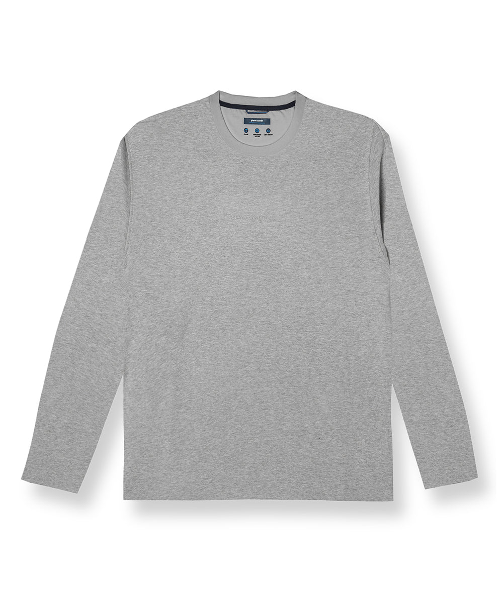 PIERRE CARDIN Longsleeve Shirt Rundhals - Misty Harbor Grey - 30250 3025.9102