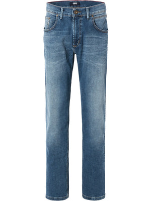 PIONEER River Straight Five Pocket - Stonewashed Baltic Blue - 1673 9736.346