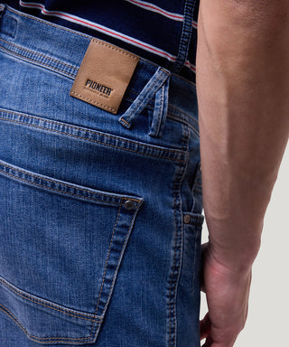 PIONEER Bill 3/4-Jeans - Oceanway Blue - 13601 6607.6822