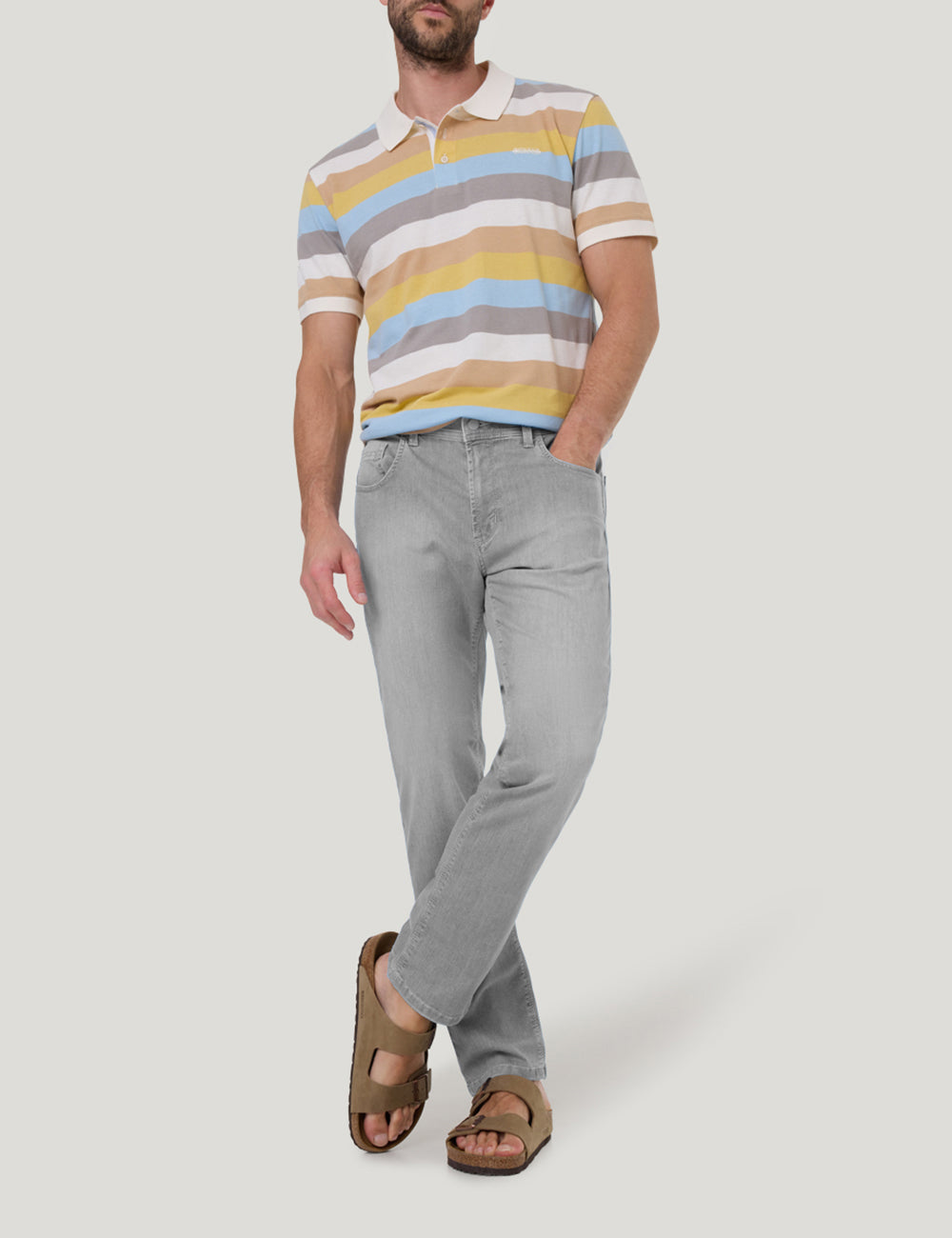 PIONEER RANDO Straight Jeans - Foggy Granite Grey - 16801 6521.9841 von Pioneer