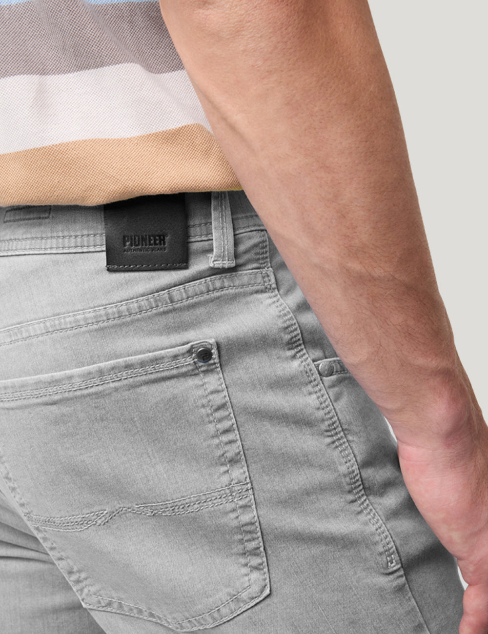 PIONEER RANDO Straight Jeans - Foggy Granite Grey - 16801 6521.9841 von Pioneer