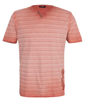 PIONEER Henley T-Shirt - Sunset Blush Red - 60093 2000.3863