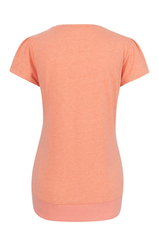 PIONEER MELE Kurzarm T-Shirt - Peachy Sunrise Melange - 1301 301.4004