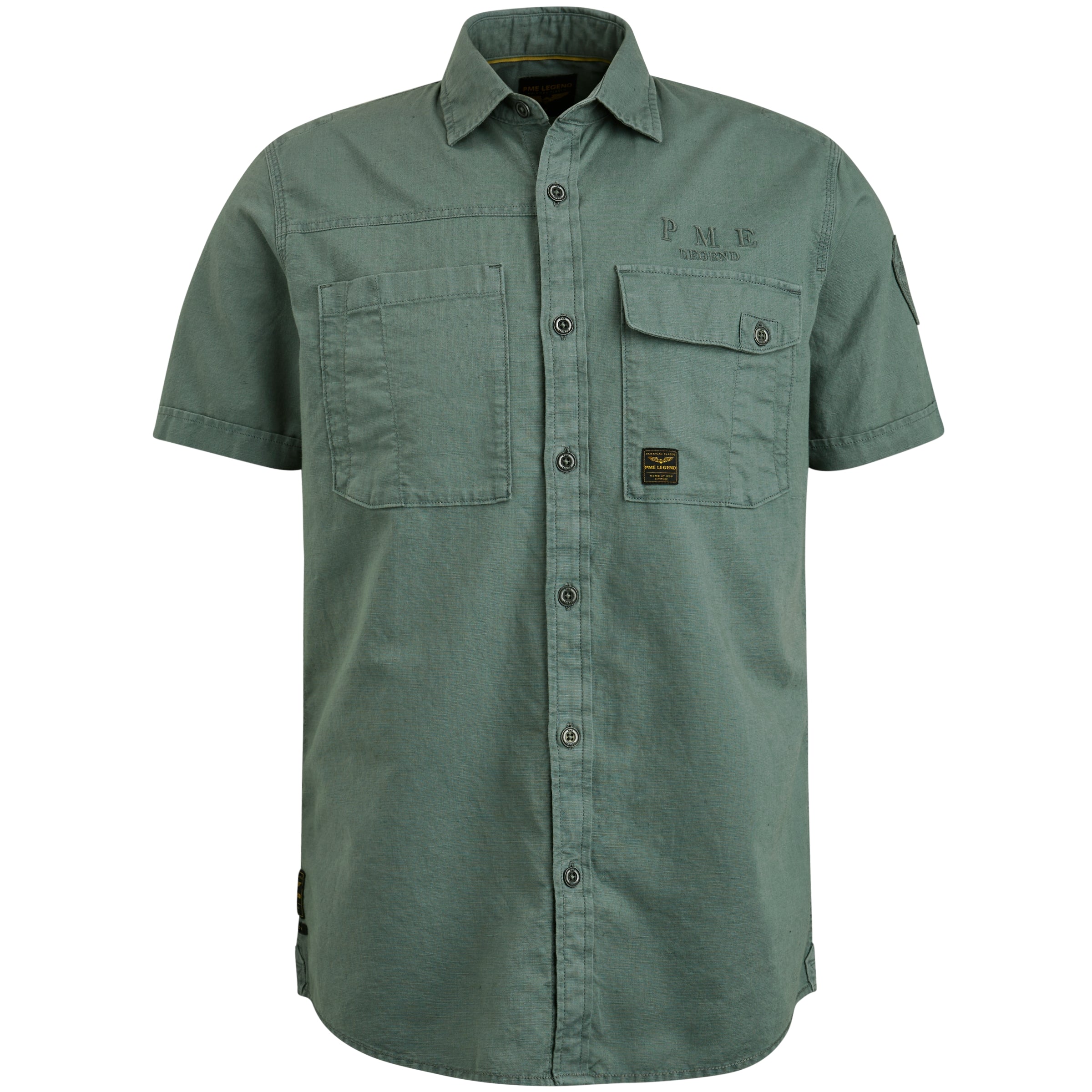 PME LEGEND Cargo Walker Kurzarm Hemd - Sage Drift Green - PSIS2305227-6024