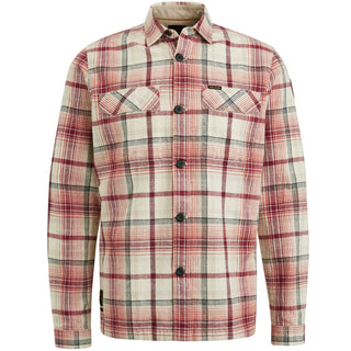 PME LEGEND Langarm Hemd - Cranberry Stripe - PSI2304230
