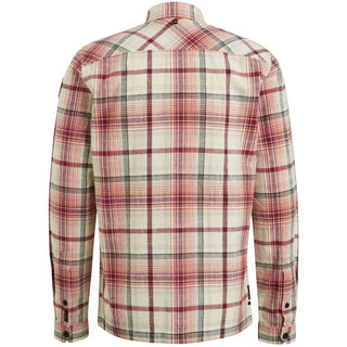 PME LEGEND Langarm Hemd - Cranberry Stripe - PSI2304230