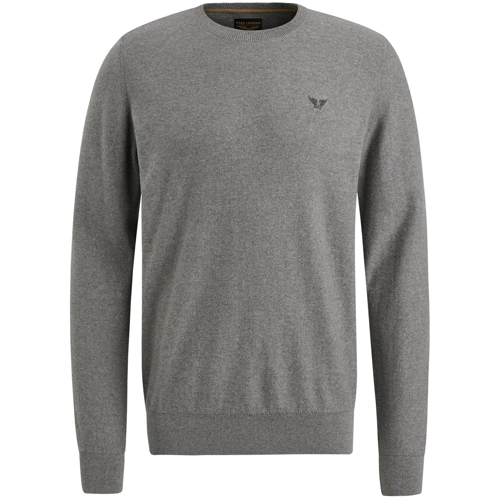 PME LEGEND Rundhals Strickpullover - Ashen Granite Blend - PKW2400032-940