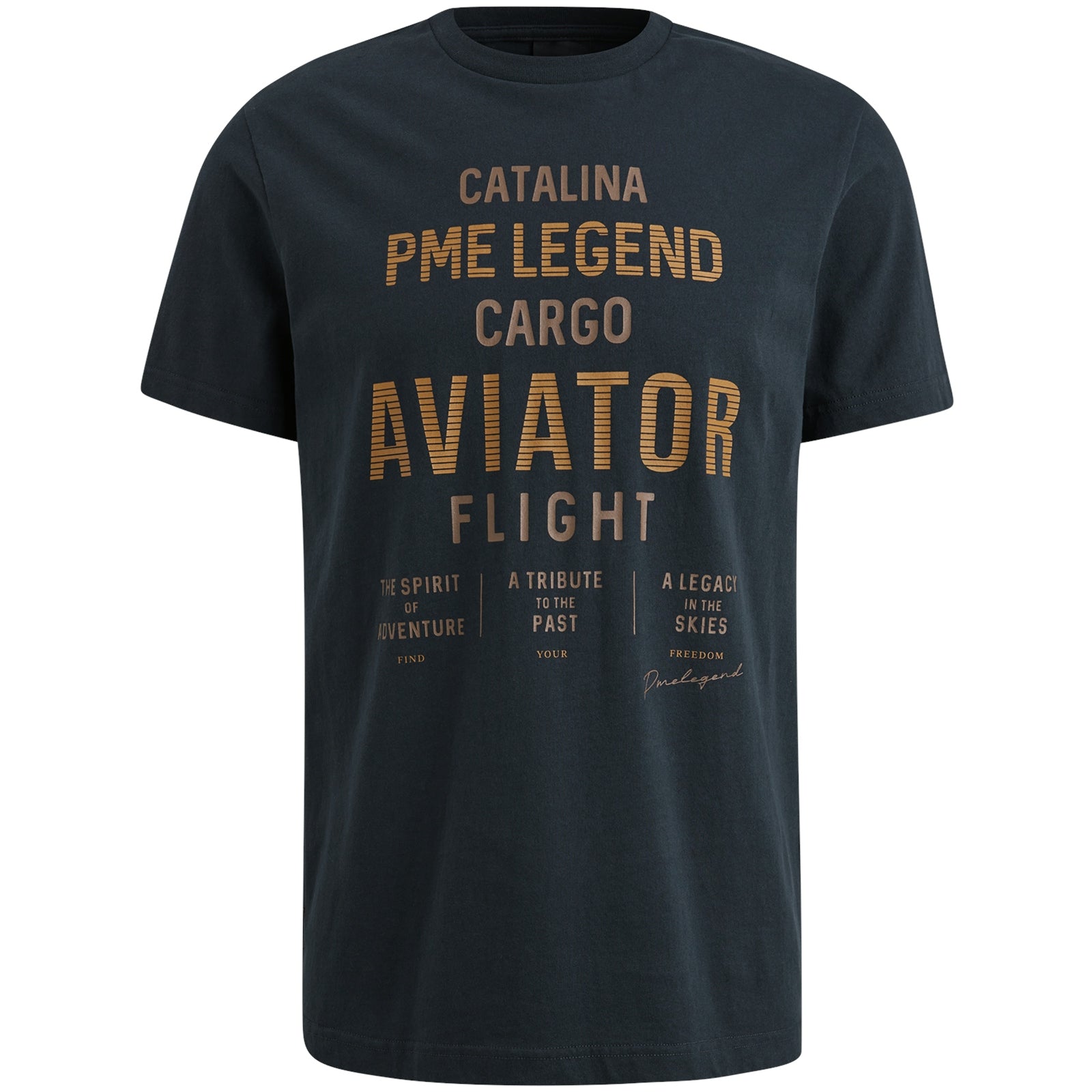 PME LEGEND T-Shirt Rundhals - Blue Atlantic Cargo - PTSS2503564-5281