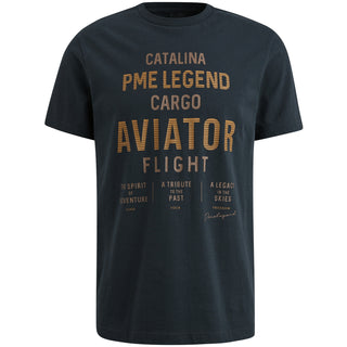 PME LEGEND T-Shirt Rundhals - Blue Atlantic Cargo - PTSS2503564-5281