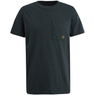 PME LEGEND Kurzarm Shirt Rundhals jersey - Deep Spruce Blue - PTSS2503565-5281