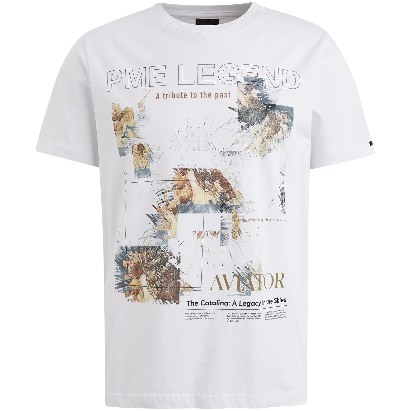 PME LEGEND Kurzarm Shirt Rundhals jersey - Arctic Porcelain White - PTSS2503570-7003