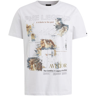 PME LEGEND Kurzarm Shirt Rundhals jersey - Arctic Porcelain White - PTSS2503570-7003