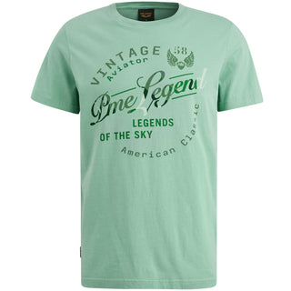 PME LEGEND Kurzarm Shirt Rundhals - Seafoam Horizon - PTSS2504596-5149