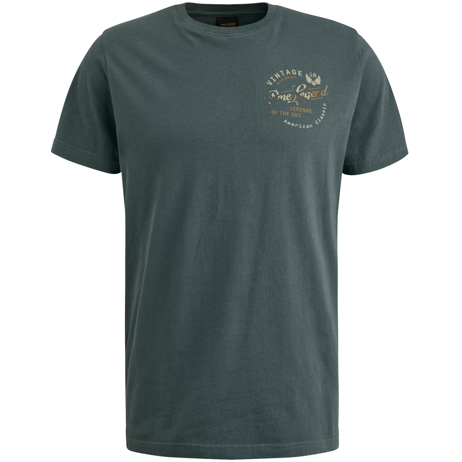 PME LEGEND Kurzarm Shirt Rundhals - Everglade Olive - PTSS2504596-9076