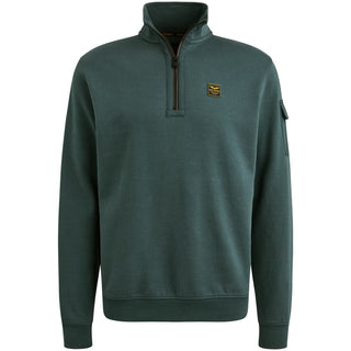 PME LEGEND Halber Reißverschluss Pullover - Deep Teal Horizon - PSW2508423-5125
