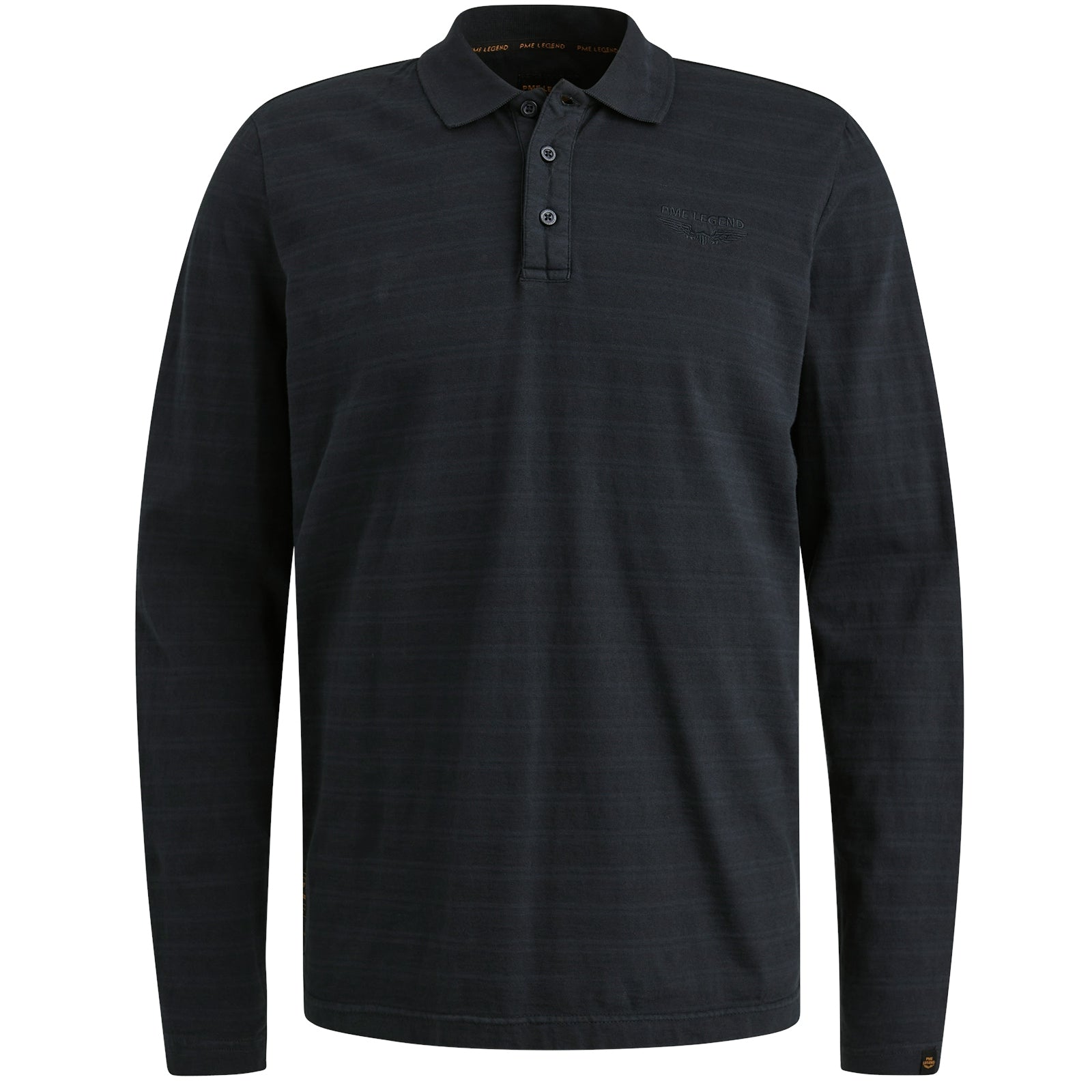 PME LEGEND Salute Langarm Polohemd - Midnight Ink Blue - PPS2508807-5281