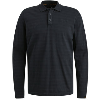PME LEGEND Salute Langarm Polohemd - Midnight Ink Blue - PPS2508807-5281