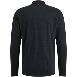 PME LEGEND Salute Langarm Polohemd - Midnight Ink Blue - PPS2508807-5281