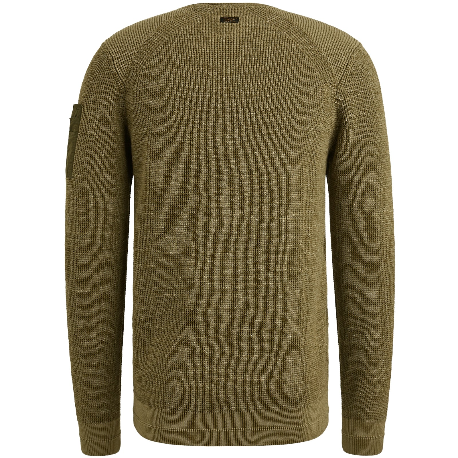 PME LEGEND Rundhals Strickpullover - Olive Moss Texture - PKW2508301-6416